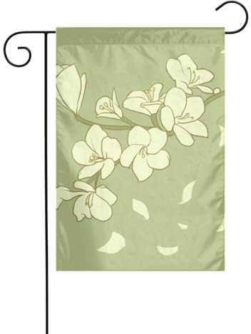 WHJDPP Drapeau de jardin imprimé bégonia de dessin animé 30,5 x 45,7 cm pour décoration de cour avec une largeur de poteau de 3 cm (drapeau uniquement, mât non inclus)