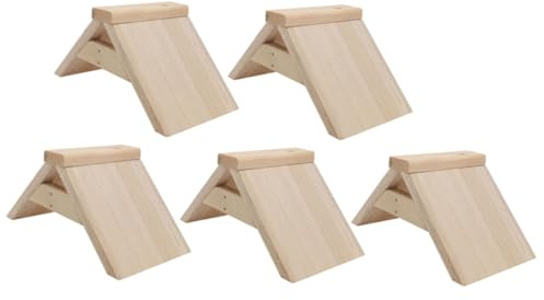 ibasenice Perchas para Jaulas De Pájaros De Madera Natural Resistentes, Juego De 5 Unidades, Soporte para Aves y Loros, Accesorio para Gallineros, Adecuado para Aves Medianas y Grandes
