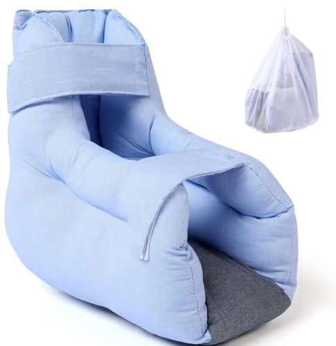 Talloniera Antidecubito Cuscino Protettivo per Tallone e Caviglia, Regolabileper Alleviare la Pressione e Prevenire Piaghe da Decubito per Anziani e Persone Costrette a Letto su Letto o Sedia a Rotell