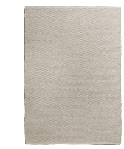 Steffensmeier Handweb Teppich Amsterdam | Wolle, Beige, handgewebt, Größe: 250x300 cm Wohnzimmer und Schlafzimmer