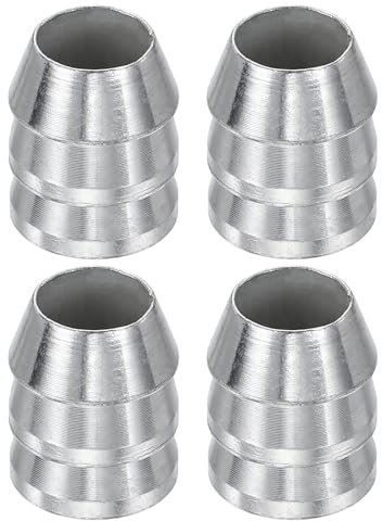 QUARKZMAN 4Pz Cuneo Rotondo Per Manico Di Ascia 20mm Esteso Cuneo Di Sicurezza In Metallo Per Ascia Martello A Unghia Bastone Argento