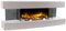 CHEMIN'ARTE Elektrokamin - Lounge 2000W 120x46 - Weiß - WandKamin - mit Fernbedienung - LED-Flammeneffekt