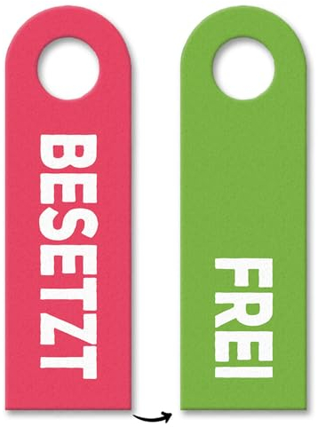 10x Besetzt oder Frei Türhänger in pink-grün