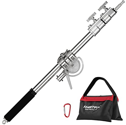 AMBITFUL MF-01 Metal Heavy Stainless Cross Arm Steel Longest 232 cm Photo Studio Kit Boom Arm 94 cm - 232 cm 37-91 Inch Light Stand Cross Arm for C-Stand
