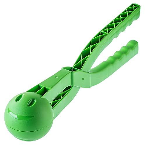 KADAX Snowball Maker, Plastic Toy for Snowball Fights, Durable Snowball Shaper for Outdoor Activities, Snowball Mould with Handle for Kids (Green)