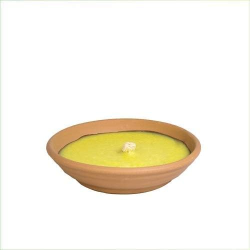 Virsus Candela citronella 15 cm in coccio, Candele per Esterno di Terracotta Set da 10 Pezzi Giardinaggio antizanzare Feste ed Eventi