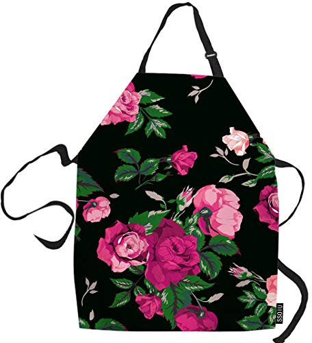 RFSHOP Delantal de cocina, Japón Oriental Cereza Arte Delantal de Cocina para Hornear Barbacoa Hombres Mujeres Unisex Impermeable 31X27 Pulgadas, Imagen, Taille unique