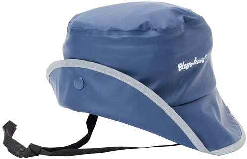 Playshoes Südwester Fleece-Futter Unisex Kinder Regenhut, Marine Fleece, 52-56