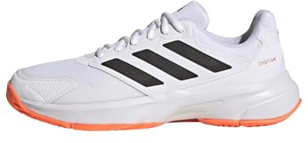 Adidas Herren Courtjam Control 3 Tennis Shoes, FTWR White/core Black/Lucid Orange, 43 1/3 EU