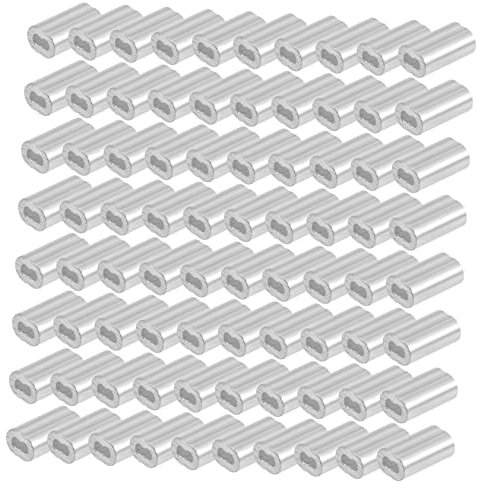 Zerodeko 100pezzi Manicotto Crimpare in Alluminio Raccordi Per Metallici Anello Crimpatura in Alluminio
