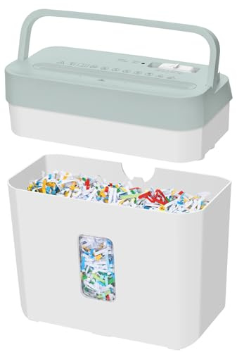 VidaTeco 6-Sheet Paper Shredder Cross-Cut Shredder with US Patented Cutter,Paper Shredding Machine for Home Office,Fast with Jam Proof System,2.1-Gallon Basket (ETL)