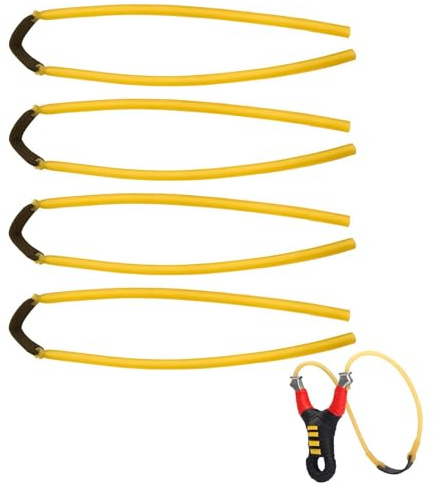 Ceeyoll 4 Pezzi Elastici Fionda Professionale,Elevata Elasticità Catapulta Bande in Gomma,Lattice Naturale Elastici di Ricambio,Adatto per la Caccia con la Fionda a Catapulta all'aperto.