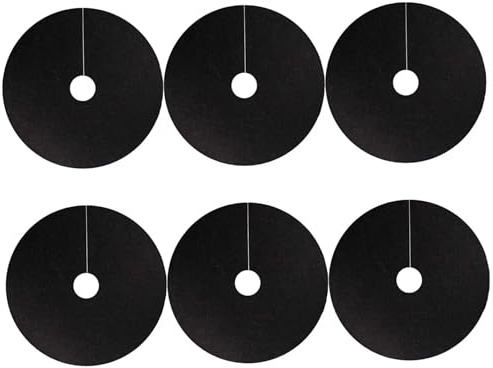 Peosaard Lot de 6 Tapis d'arbre Ronds de 50, 8 cm avec Trou prédécoupé, Tapis paillis Non tissé pour Un aménagement paysager Facile Autour des Arbres et des parterres Jardin, Couverture Base