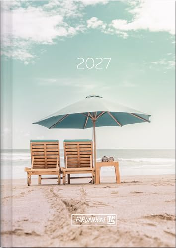 BRUNNEN 1073115027 Taschenkalender Mod. 731 2027 Sunbeds A6, Papier