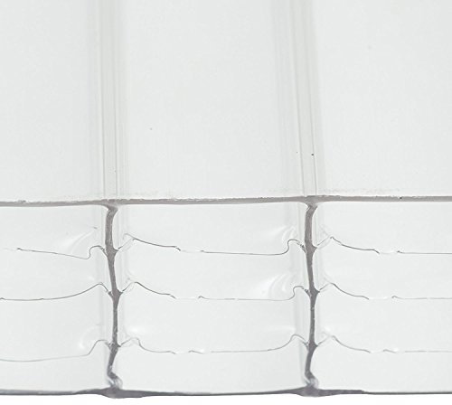 Clear, 1 x 4m (Width x Length) 35mm Multiwall Polycarbonate Sheets Poly Plastic Roof Panel for Lean-to Canopy Conservatory