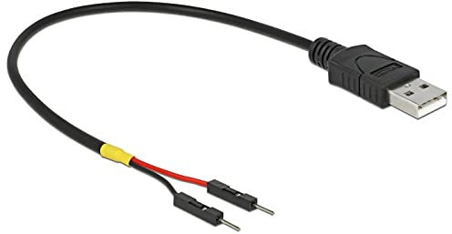 Delock USB Stromkabel Typ-A auf 2 x Pfostenstecker einzeln Strom 20 cm