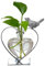 Marbrasse Florero Hidropó Nico, Escritorio con Soporte para DecoracióN del Hogar, Soporte de Terrario de Planta de PáJaro En Forma de CorazóN Creativo Moderno