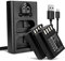 CELLONIC, Akku für Kamera, kompatibel mit Panasonic Lumix GH5 II, DMW-BTC15, DMW-BLK22 (7.4V, 2250mAh) 2 Stück + Dual Ladegerät