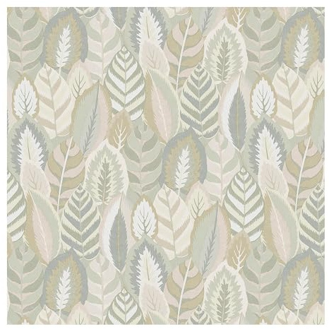 Sublime Arty Leaves Sage Wallpaper | Paste The Wall Application | Green Leaves | 10M Roll