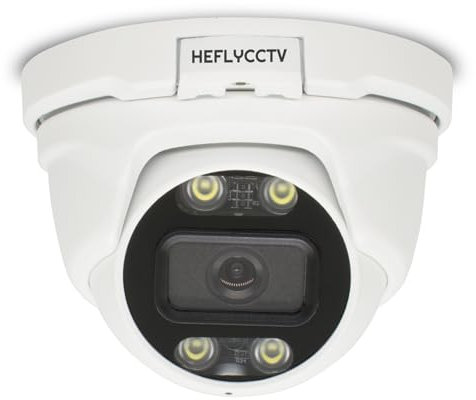 HEFLYCCTV 4MP Dome Telecamera a cupola POE IP Sicurezza Sorveglianza Telecamere CCTV Built-in Mic One Way Audio, 2,8mm lente, rilevamento umano, Smart Color Night Vision, IP66 Indoor,Not PTZ