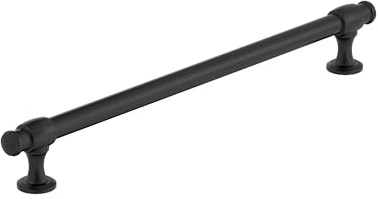 Amerock Winsome 10-1/16 inch (256mm) Center-to-Center Matte Black Cabinet Pull, BP36772FB