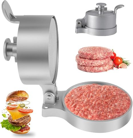 Pressa per hamburger per hamburger, spessore regolabile, forma Patty, 11 cm, per hamburger Pattie, pressa per carne, per deliziosi hamburger, carne