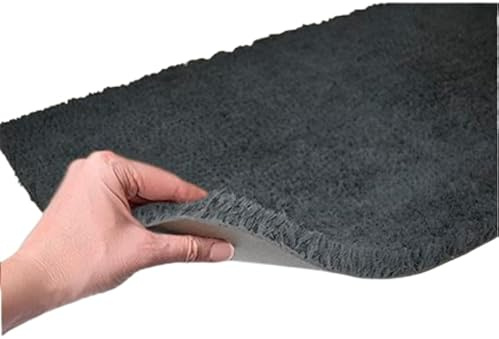 Genérico Felpudo de Coco Gris o Negro 23 mm (Gris, 50 x 90 cm. 23 mm)