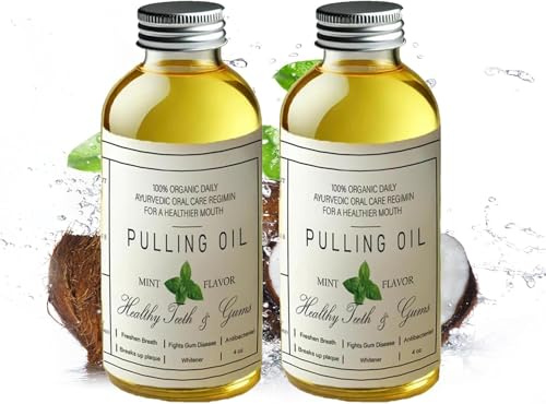 Aceite para enjuagar Aceite de coco orgánico Aceite para enjuagar Aceite para enjuagar de menta Aceite para enjuagar para dientes y encías Aliento fresco y salud bucal