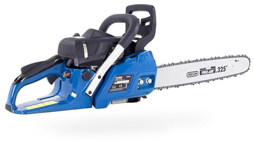 HYUNDAI Benzin-Kettensäge CS4618G | 45 cm/18 OREGON Schwert und Kette | Motorsäge, Motorkettensäge, Benzinsäge | Hubraum 45.02 cm³ | 2.3 PS Leistung | inkl. Werkzeugset