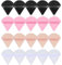 20 unidades de polvo triangulares de doble cara, borla de polvo suave, lavable, borlas de polvo, esponjas sueltas, herramienta para la cara (multicolor)