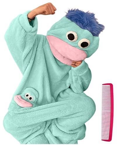 Genérico Pijama Mono Cosplay Animal Divertido con Capucha Ropa de Dormir Una Pieza para Hombre y Mujer Adultos Ideal para Salón Fiestas y Ocio al Aire Libre