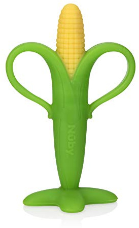 Nûby - Jouet de Dentition en Silicone - Maïs - 3M+