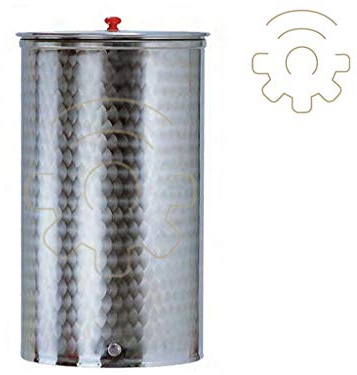 BELVIVERE Botte Made in Italy Fusto in Acciaio Inox 18/10 Contenitore con Tappo Serbatoio per Alimenti Vino Olio Birra Acqua(200 Lt)