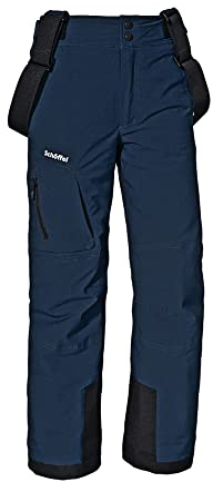 Schöffel Jungen Ski Pants Joran B, wind- und wasserdichte Kinder Schneehose, wasserdichte Skihose mit Schneefang und Hosenträgern, navy blazer, 140