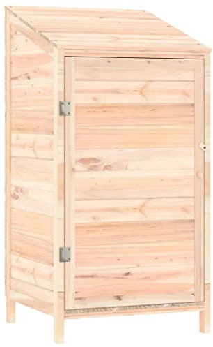 vidaXL Cobertizo de Jardín Almacenamiento Exteriores Herraminetas Patio Garaje Espacios al Aire Libre Equipos Césped Madera de Abeto Maciza