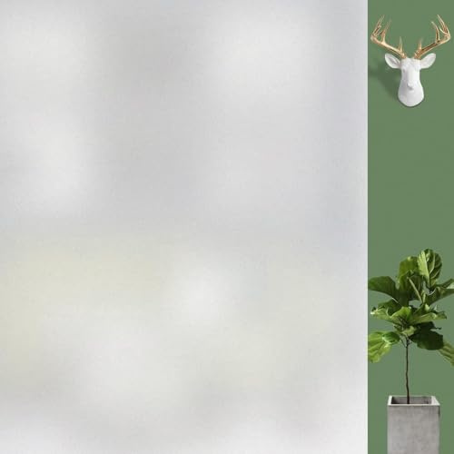 DARUITE Vinilos para Cristales 90x400cm, Opaco Vinilo para Ventanas Privacidad, Esmerilado Anti-UV Electrostaticos Sin Adhesivo Decorativo lámina privacidad Ventana Puertas Cristal Cocina Bano