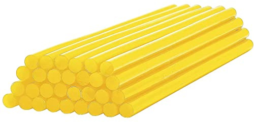 EKKJNQ Matite adesive a caldo, 30 pezzi, colorate per colla a caldo, per fai da te, 7 x 200, 11 x 200 mm, per pistola per colla a caldo (giallo, 7 mm)