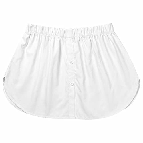Boolavard Mini Camicia da Donna Regolabile Gonne a Coda Camicetta Orlo Staccabile Sottogonna Prolunga Camicia