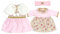 ZWOOS 2er-Pack Puppenkleidung 35-43 cm, stilvolles Baumwollkleid für New Born Baby Puppen, Geschenke für Mädchen, Kinder