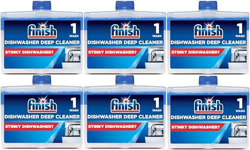Finish Dishwasher Machine Cleaner | Original | Pack of 6, 250ml Each |Deep Cleans and Helps to prolong life of your dishwasher