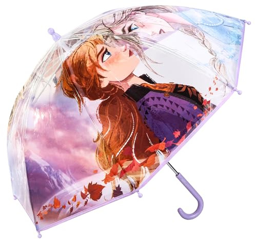 Frozen Kids Dome Umbrella – Official Licensed Children's Character Toddler Umbrella, Strong, Lightweight & Windproof School Rain Umbrella for Girls & Boys, Child-Friendly Safety Opening