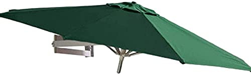 Garden Parasol Sun Parasol Umbrella Garden Parasols Wall Mounted Aluminium Patio Umbrella Outdoor Garden Balcony Tilting Sunshade Umbrella, 7Ft 220Cm (Green)