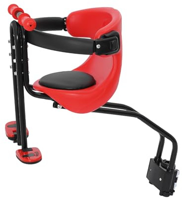 czyuRachel Siège enfant pour VTT, siège enfant avant avec pédales pliables et support réglable sur plusieurs positions, pour tous les VTT d'adultes