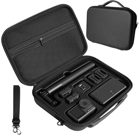 Bolsa de transporte para DJI Osmo Action 6 accesorios con correa de hombro Osmo Action 6 piel sintética bolsa de transporte para DJI Osmo Action6/5 Pro/4/3 combo estándar cámara de acción de vlogging