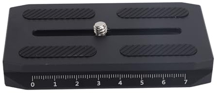 Jiawu Stativhuvud Snabbkopplingsplatta för Arca, Aluminiumlegering 1/4 Tum Gängad Hålstabilisator QR-platta, Lätt Snabbkopplingsplatta för Kran 2, 3, Kran S