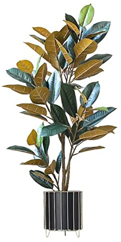 Kunstbaum Künstliche Pflanzen Künstlicher Baum Im Nordischen Stil, Grüne Pflanze, Eingetopfter Gummibaum, Typ Bodenbonsai, Innendekoration, Simulation, Gefälschter Baum Kunstpflanze ( Size : 130 )