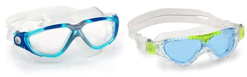 Aquasphere - Vista & Vista JR, Schwimmbrille für Erwachsene & Kinder ab 6 Jahren, UV-Schutz, Anti-Beschlag, Silikondichtung, Einheitsgröße, Klassisch, Unisex, Klar