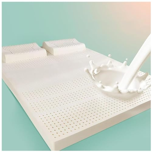 BIRJXVTO Colchón de Látex Natural Suave con Topper - Diseño Simple para Dormitorio Relajante, 2.5cm, 150x200cm
