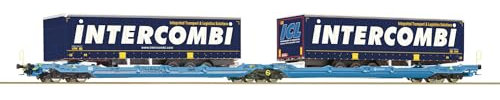 6600035 H0 - Carrello snodato a doppia tasca T3000e, EUROWAGON, Ep.VI 'INTERCOMBI'