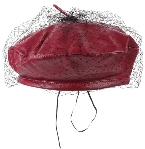 LIFKOME Béret pour Femme Chapeau Artiste Béret avec Voile Chapeau Français Vintage pour Femmes